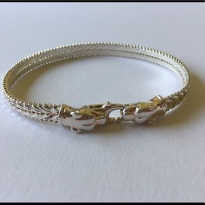 Sterling Silver 925 Panther Heads Bracelet